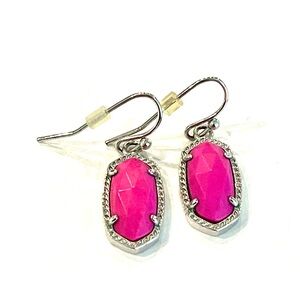Elegant Kendra Scott Pink and Silver Earrings